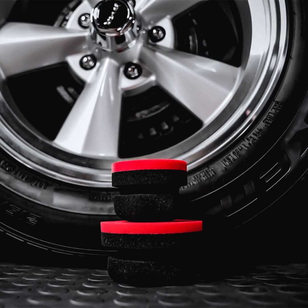 6 Tire Dressing Applicator Pads Car Contour Sponge Gloss Shine Protectant  Wheel